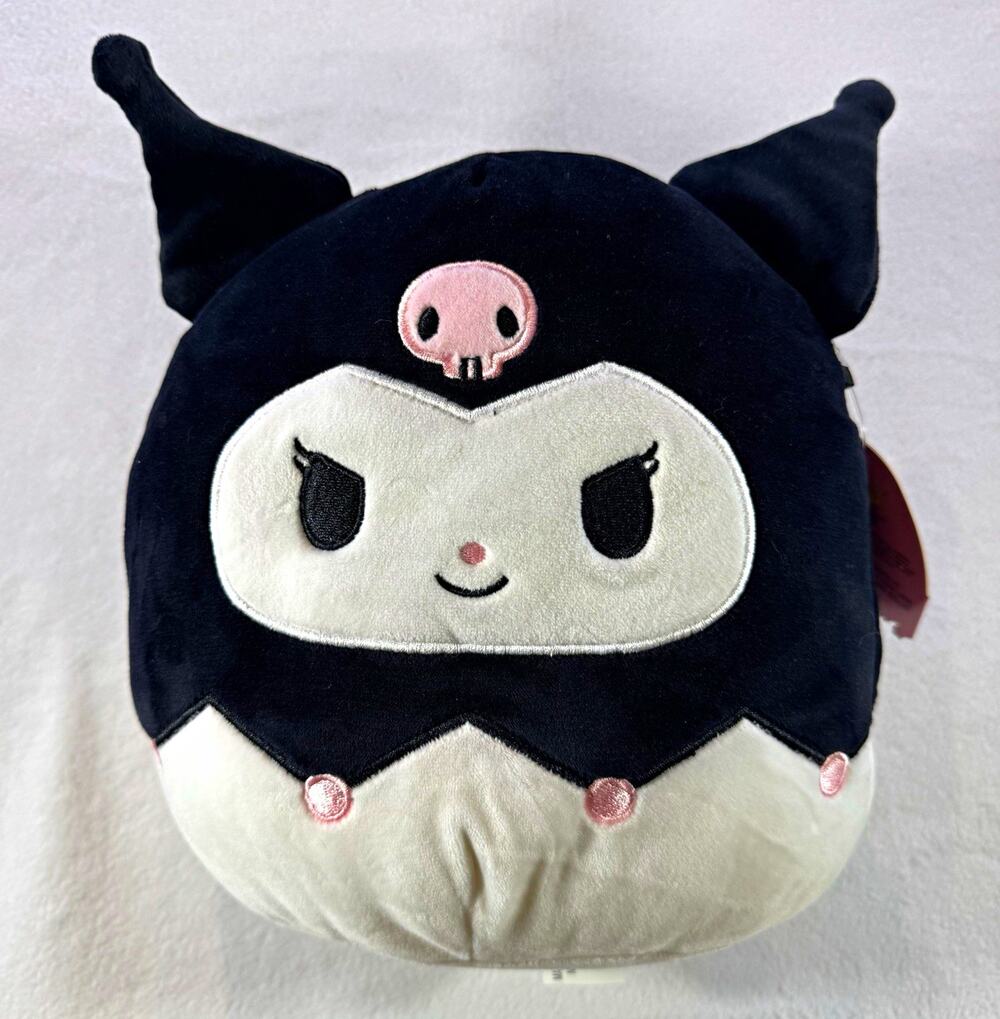 Sanrio Kuromi Hello Kitty & Friends Plush 10in Black/White/Pink With Tags